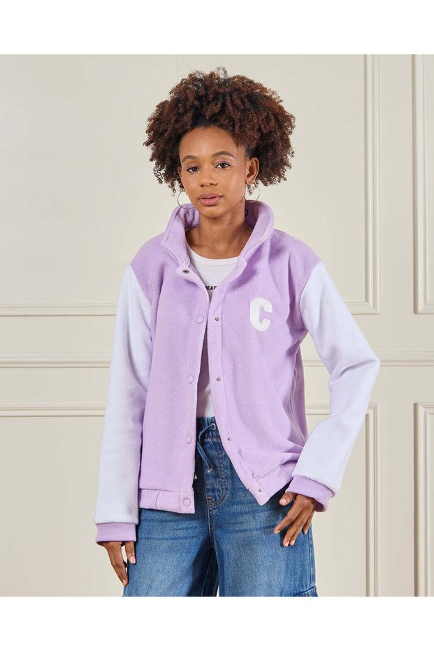 Senior Girls Purple Fur Jacket