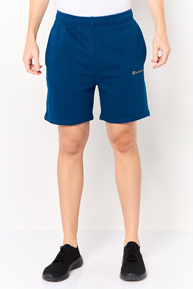 Men Sportswear Fit Brand Logo Training Shorts, Navy