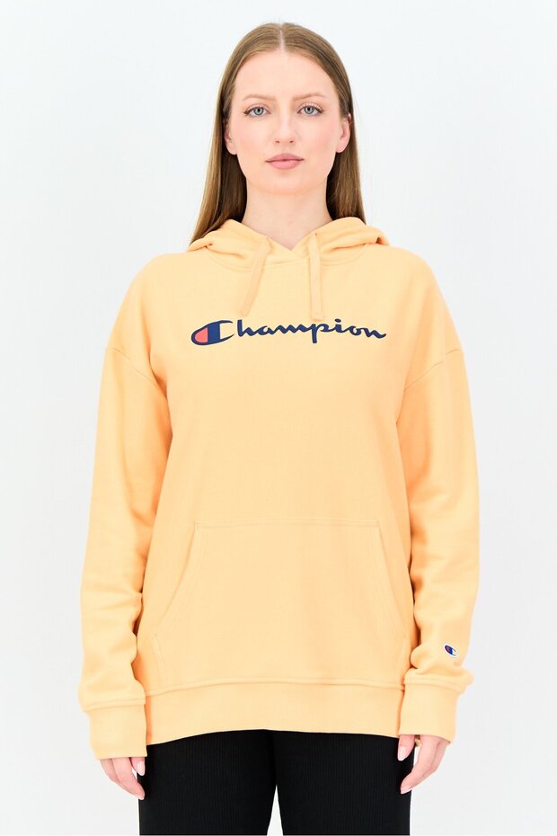 Women Sportswear Fit Long Sleeve Outdoor Hoodie, Peach