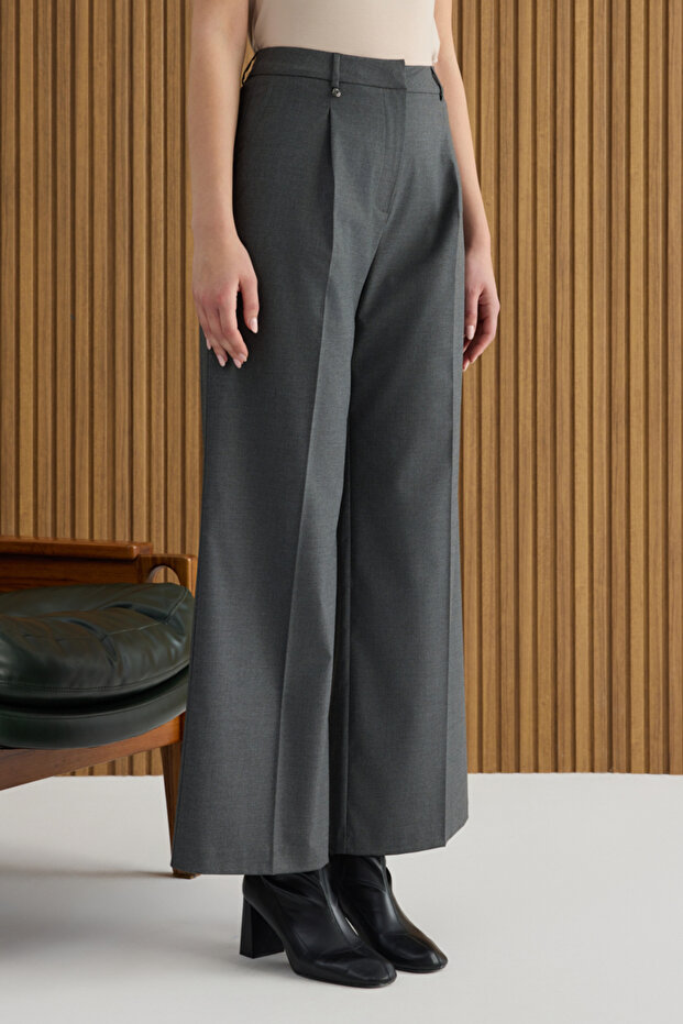 Antrasit Dokuma Pantolon - 5