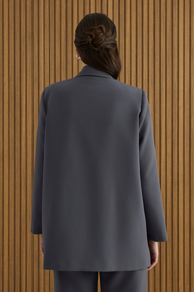 Antrasit Dokuma Ceket - 6