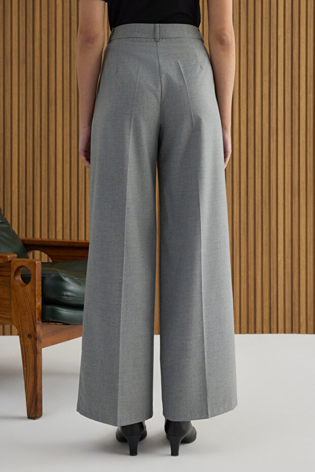 Gri Dokuma Pantolon - 6