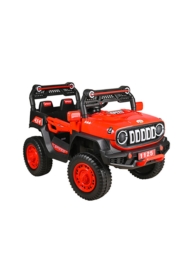 RECHARGEABLE CAR 2 Battery 6 V -2 Motor with RC-Red