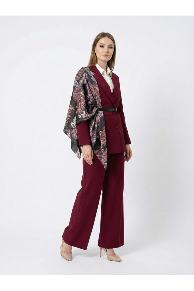 Bordo Blazer Ceket