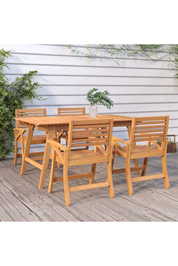 Garden Table 150x90x75 cm Solid Wood Acacia