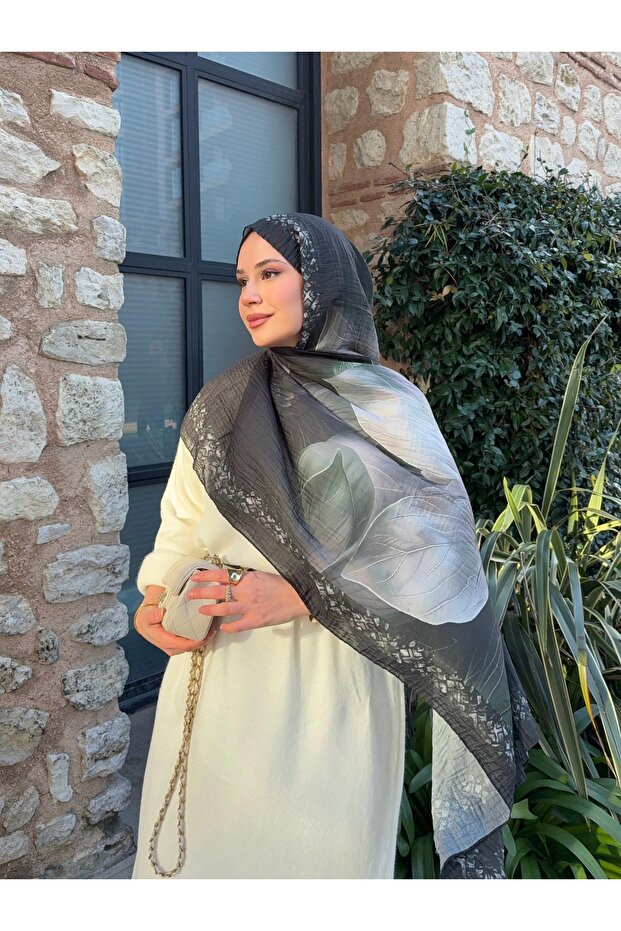 Patterned Muslin Women's Shawl