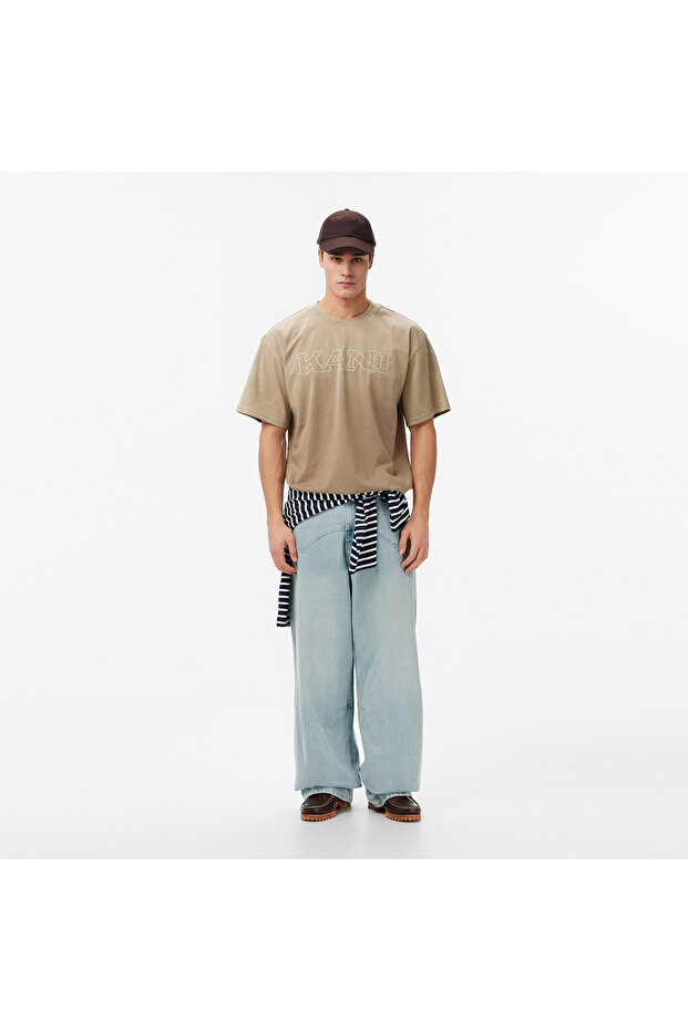 Og Washed Western Relaxed Baggy Men's Blue Pants