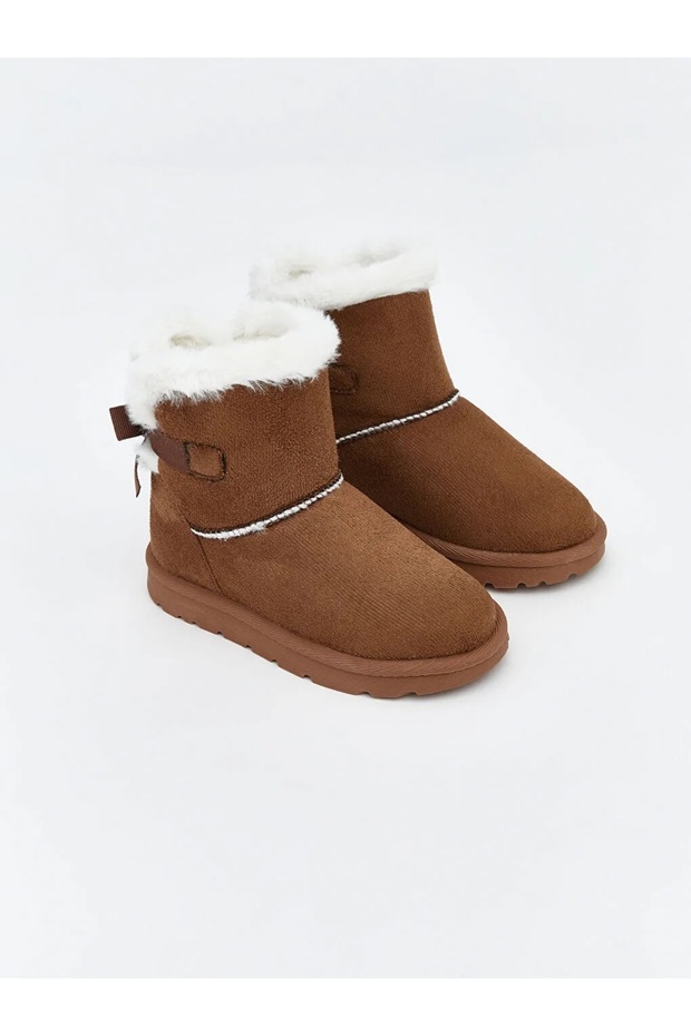Lcw Steps Brown Baby Girl Boots with Fur Inside