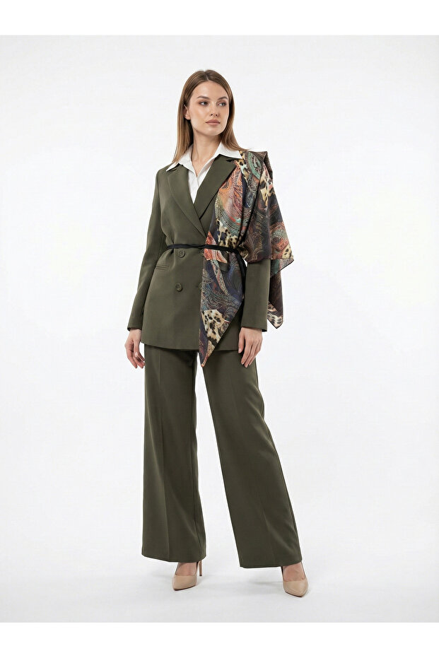 Haki Blazer Ceket - 4