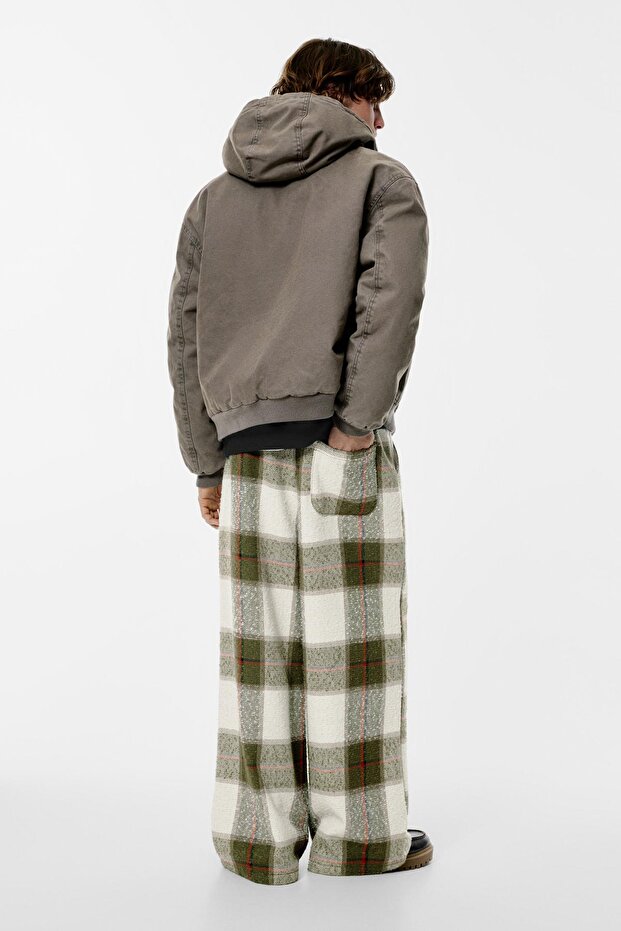 Kareli jogger pantolon - 5