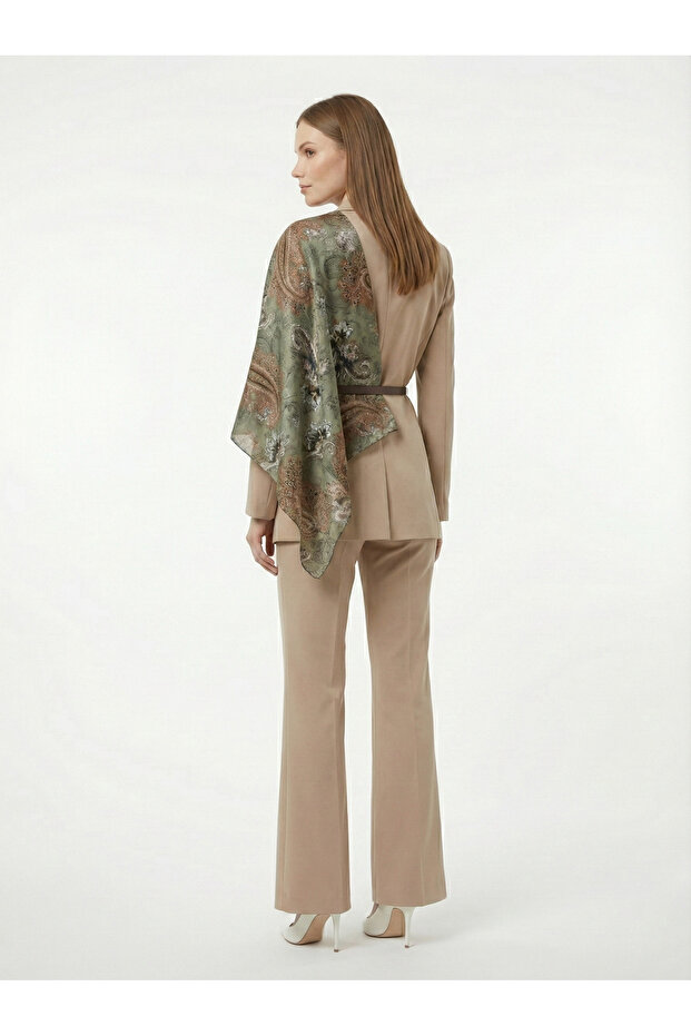 Krem Blazer Ceket - 3