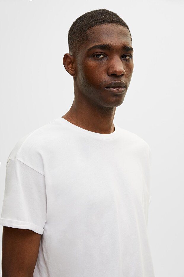 Basic muscle fit tişört - 4