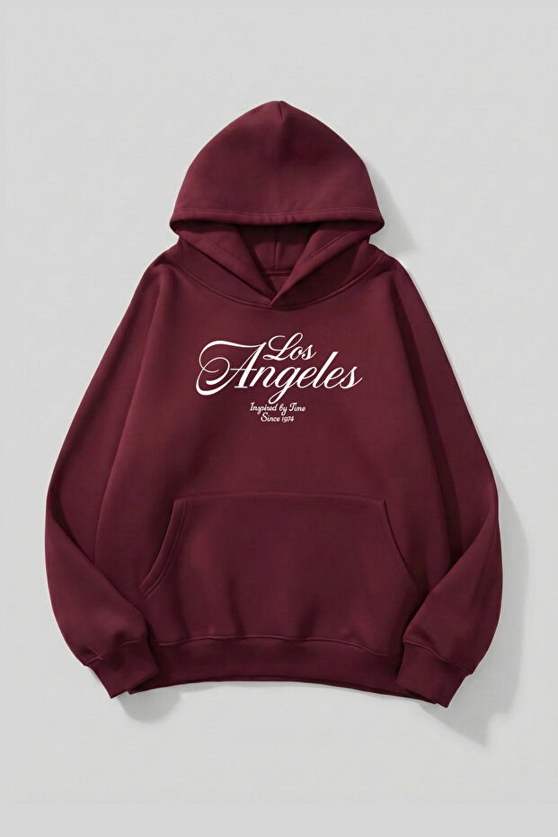 Unisex Soft Textured San Francisco since 1974 Printed Design Oversized 3 Thread Hoodie Sweatshirt