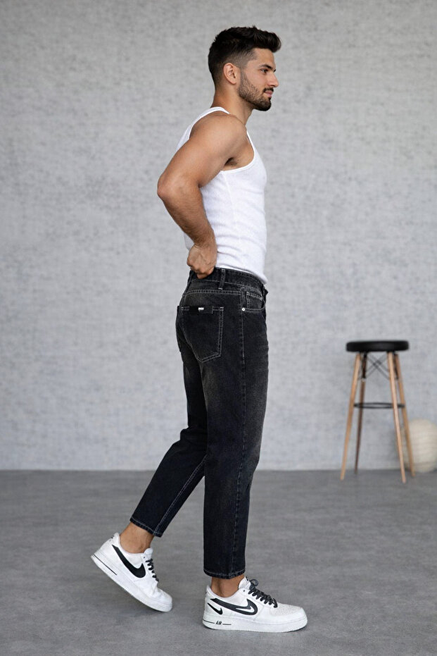 Anthracite Stitched Washed Boyfriend