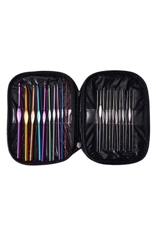 22-Piece Crochet Knitting Needle Set Multicolour