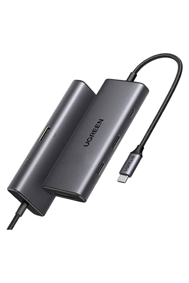 7-in-1 USB-C HUB 2xUSB-A 3.2 + USB-C 100W PD + USB-C 3.2 + SD/TF + 4K HDMI Space Grey