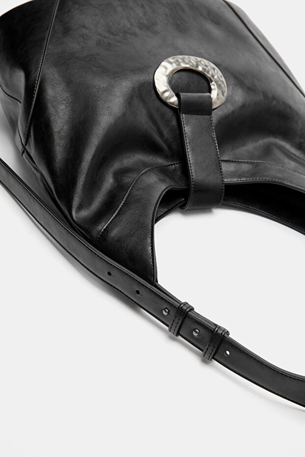 Halkalı tote çanta - 5