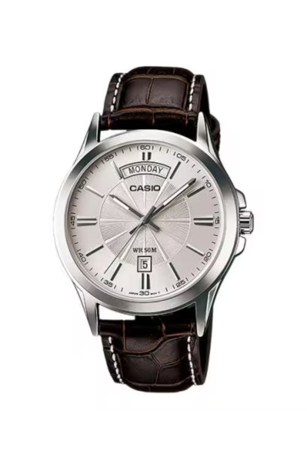 Men's Analog Silver Dial Watch - MTP-1381L-7A