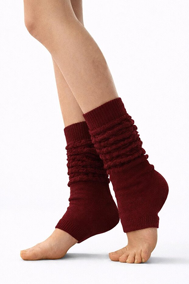 جوارب طويلة مرنة فوق الركبة بدون أصابع مصنوعة من القطن الأساسي - 7