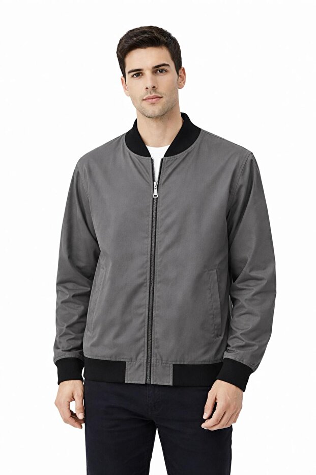 Leather Coat Patterned Nubuck Leather - 1