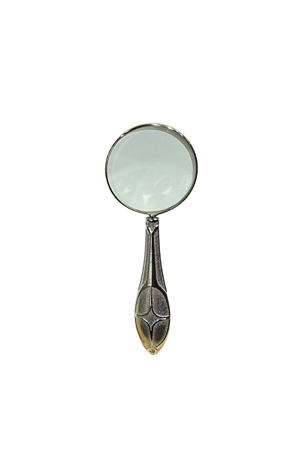45 mm Silver Color Embroidered Handle Hand Magnifier Mg18155-7