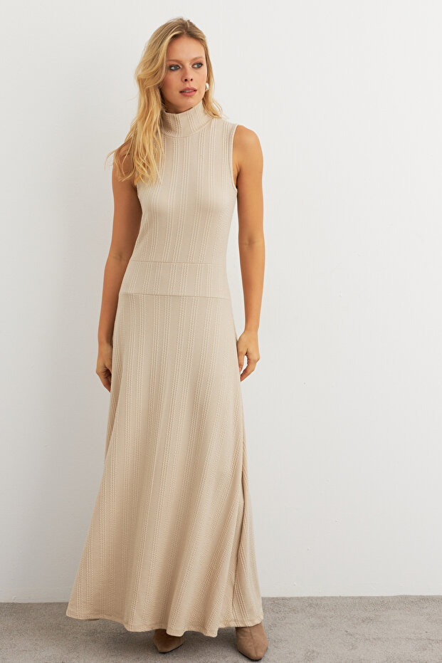 Kadın Vanilya Basic Maxi Elbise MTF29 - 2