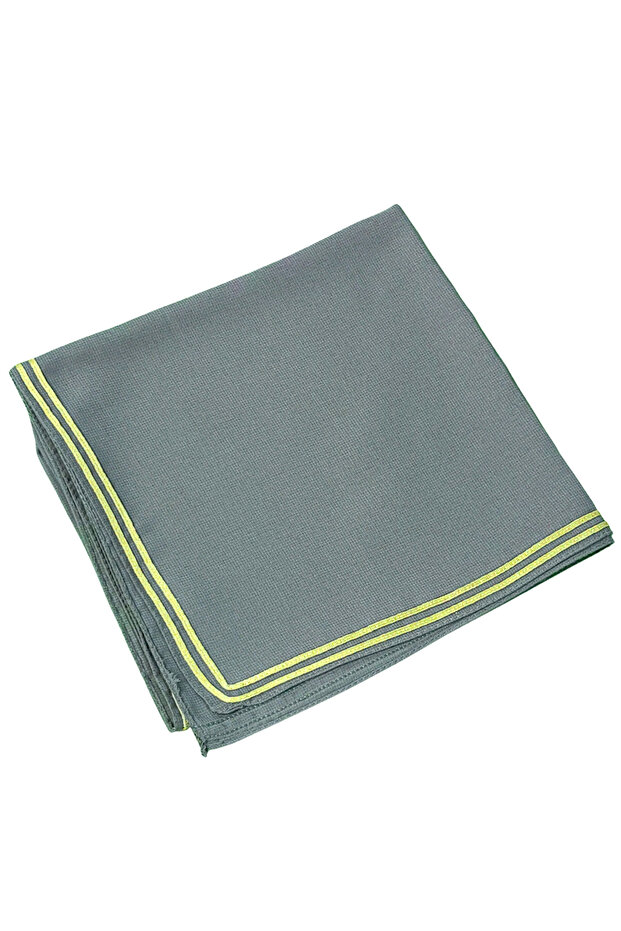 Coconut Yellow Piped Medina Silk Solid Color Scarf 100X100 cm – Elegance and Comfort