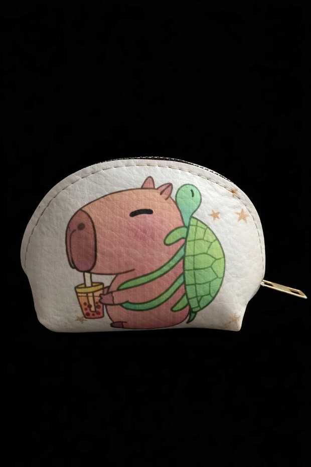 Capybara Turtle Figured Wallet – Gift, Birthday Gift, Cute Mini Coin Purse