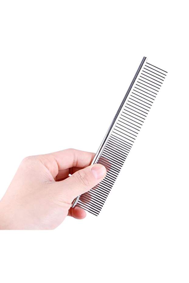 Cat Dog Stainless Steel Needle Grooming Comb 19X5 cm