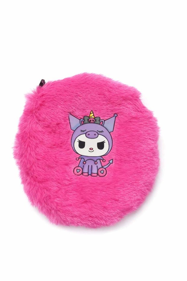 Plush Girl's Wallet with Clip-On Zipper, Cute Character Design, Gift, Birthday Gift