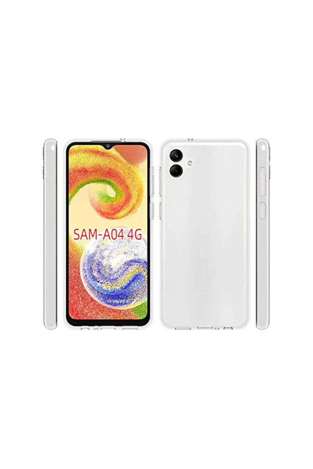 حافظة متوافقة مع هاتف سامسونج A04 - شفافة - 1