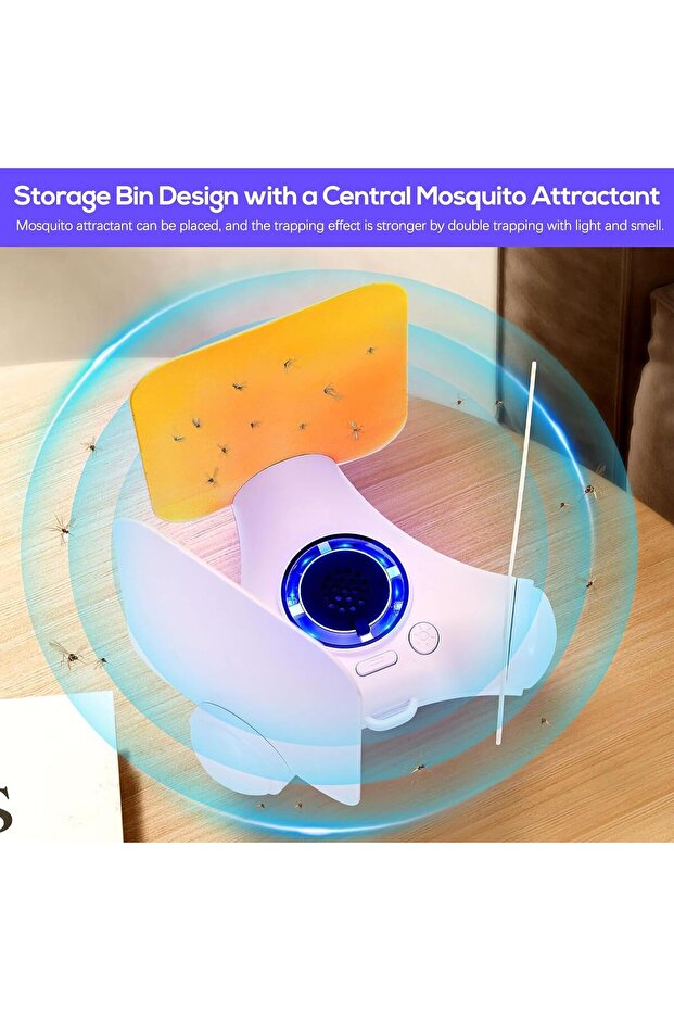 مصيدة حشرات داخلية مزودة بضوء قابل لإعادة الشحن عبر منفذ USB - 5