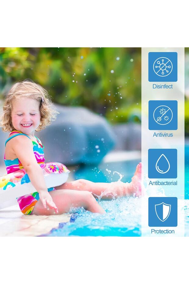 أقراص تنظيف متعددة الوظائف لحمامات السباحة مع أقراص تنقية 100 غرام - 4