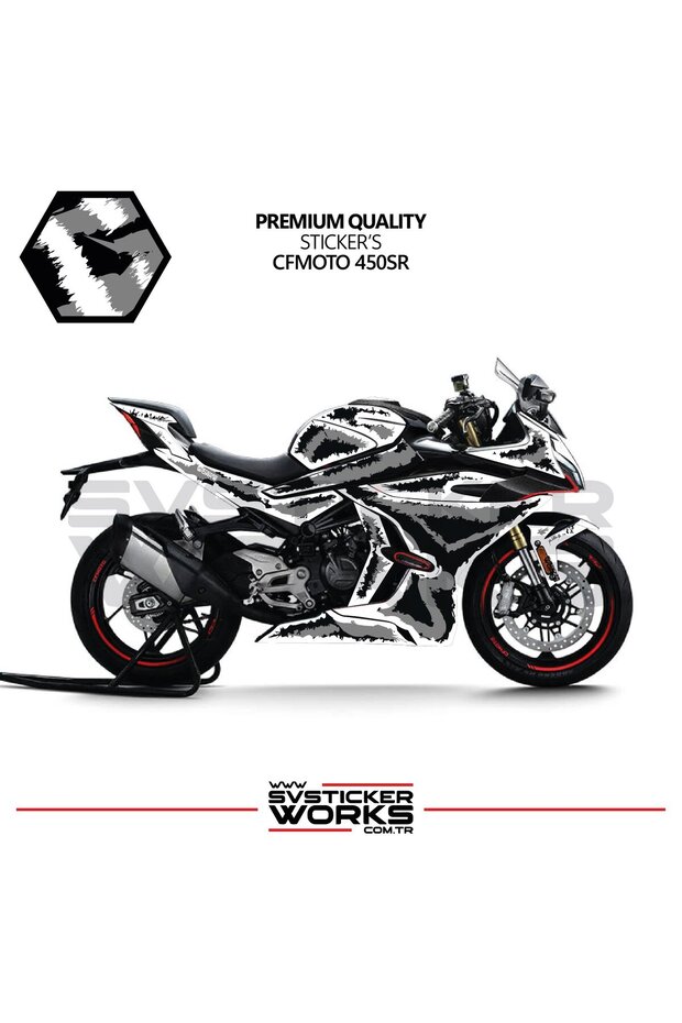 Cfmoto 450Sr Fairing Sticker Air Brush Motorcycle Fairing Model Ready Kit All Models Compatible