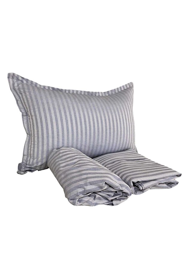 Single Satin Duvet Cover Set with Elastic Fitted Sheet and Hidden Zipper