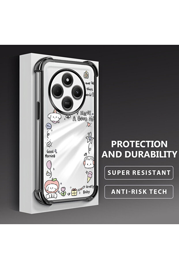 حافظة حماية من السيليكون الشفاف المتوافقة مع Redmi A4 بنمط إبداعي - 3