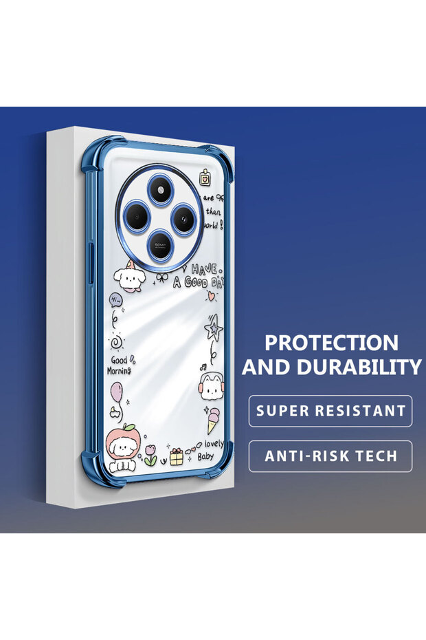 حافظة حماية من السيليكون الشفاف المتوافقة مع Redmi A4 بنمط إبداعي - 3