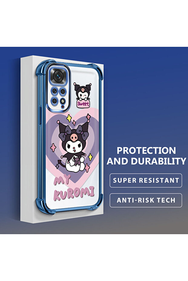 حافظة حماية من السيليكون الشفاف المتوافقة مع هاتف Redmi Note 11، مزودة بنمط حماية - 5