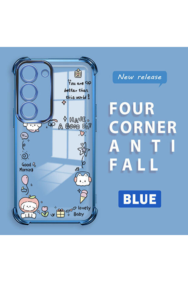 حافظة حماية من السيليكون الشفاف المتوافقة مع هاتف سامسونج جالاكسي S23، نمط إبداعي - 1