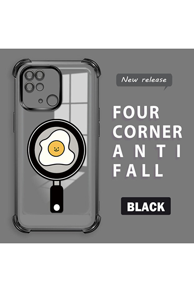 حافظة حماية من السيليكون الشفاف المتوافقة مع هاتف Redmi 10C، بنمط مموج - 1