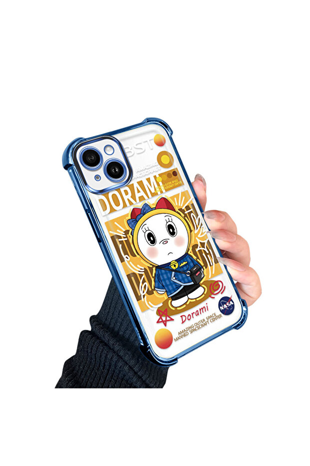 حافظة حماية من السيليكون الشفاف المتوافقة مع هاتف iPhone 14 Plus من Doraemon - 2