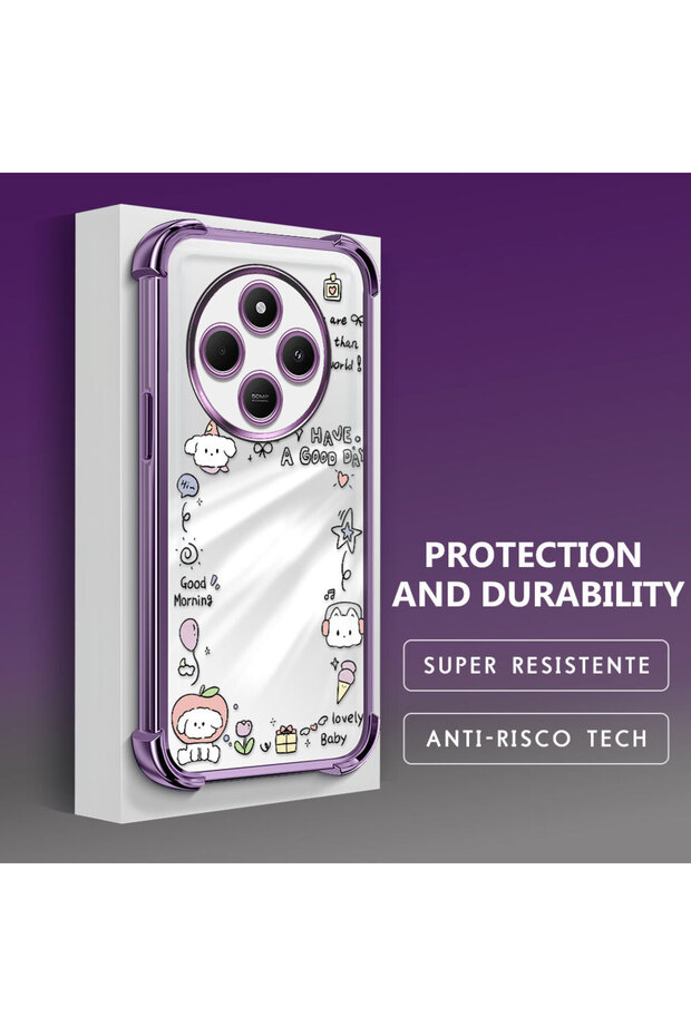 حافظة حماية من السيليكون الشفاف المتوافقة مع Redmi A4 بنمط إبداعي - 3