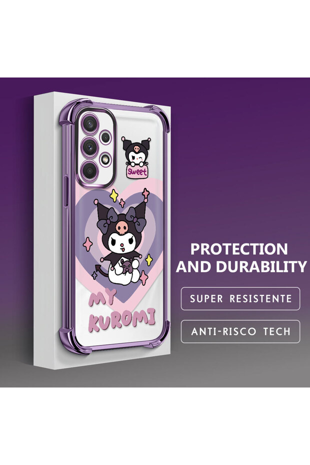 Samsung Galaxy A32 Compatible Transparent Silicone Flutter Protective Case with Pattern - 4