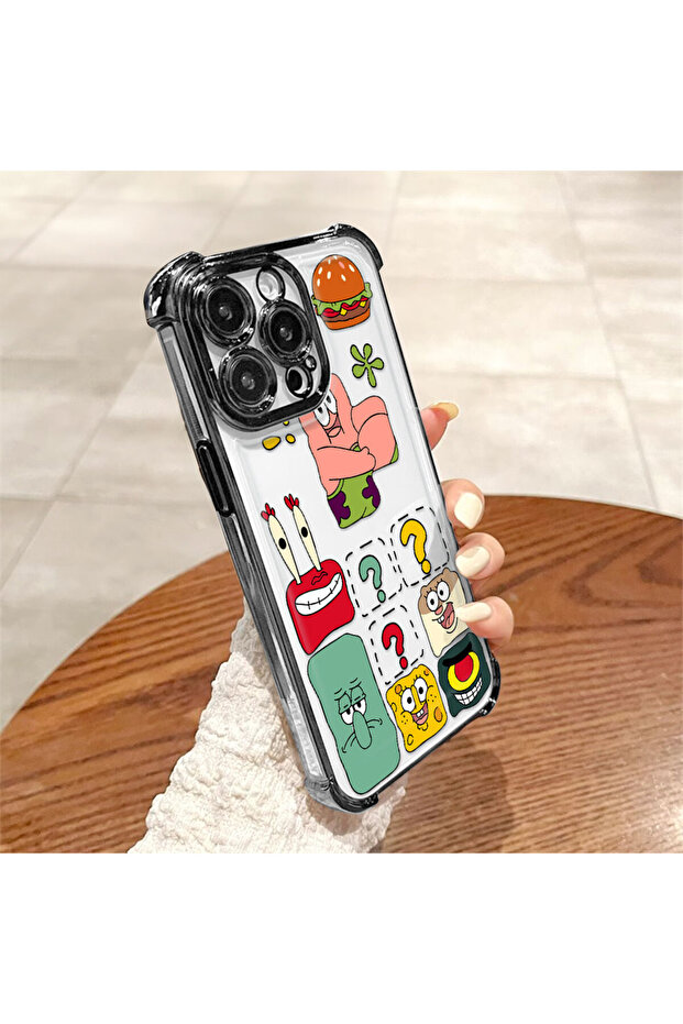 حافظة حماية من السيليكون الشفاف المتوافقة مع هاتف Redmi 10، سبونج بوب - 5