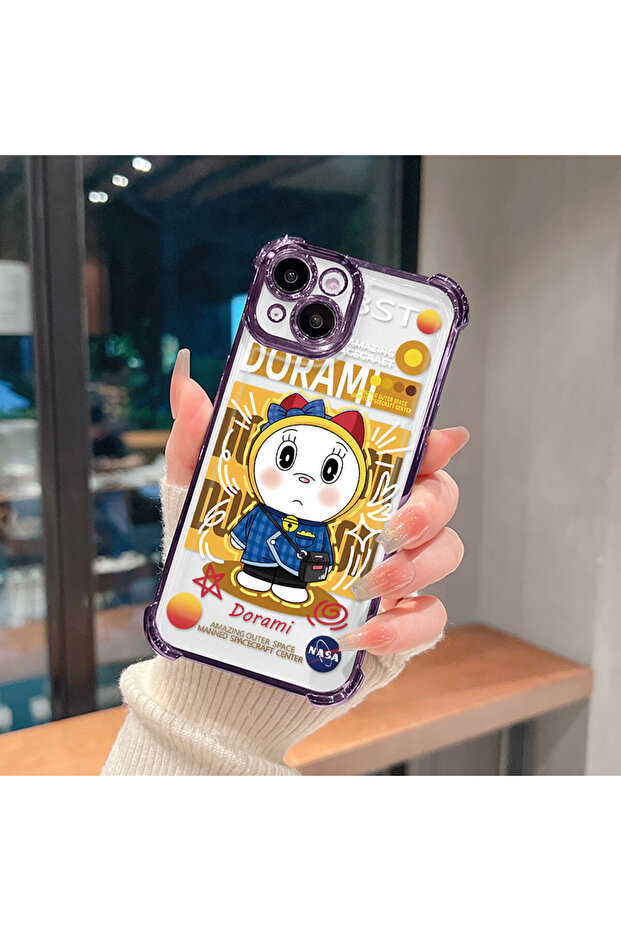 حافظة حماية من السيليكون الشفاف المتوافقة مع هاتف iPhone 12 من Doraemon - 5