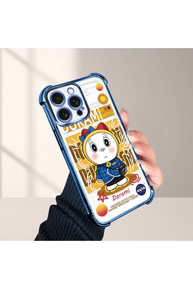 حافظة حماية من السيليكون الشفاف المتوافقة مع هاتف iPhone 15 Pro Max من Doraemon - 5