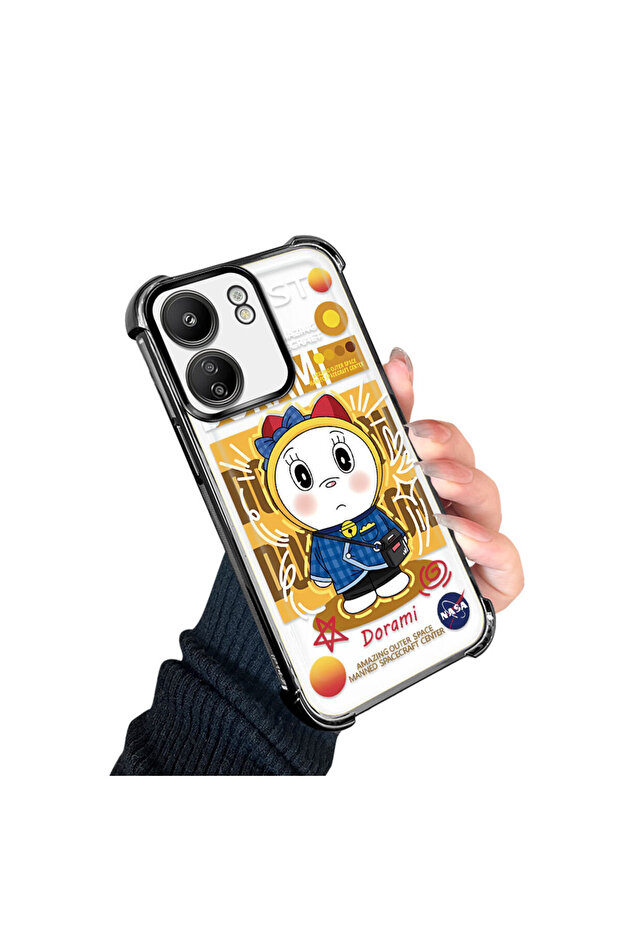 حافظة حماية من السيليكون الشفاف المتوافقة مع هاتف Redmi 13C من Doraemon - 2