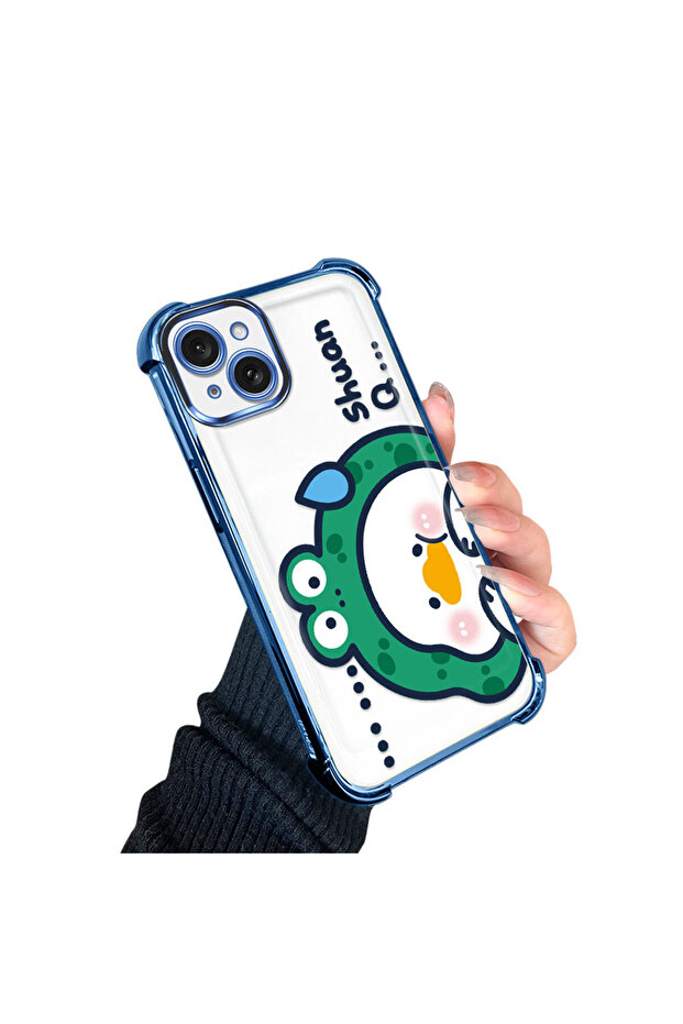 حافظة حماية من السيليكون الشفاف المتوافقة مع هاتف iPhone 15 Plus، كرتونية لطيفة - 4