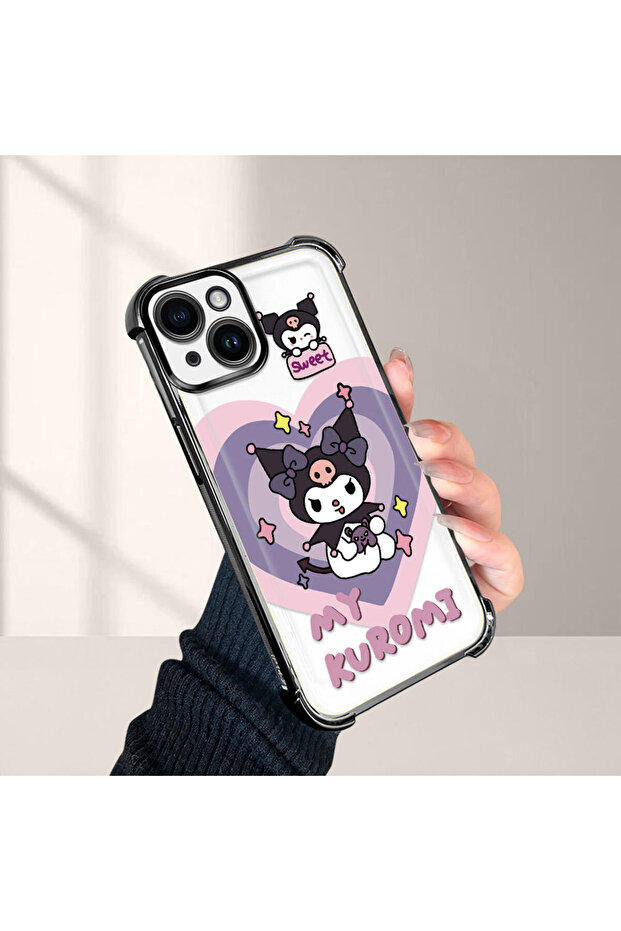 iPhone 14 Compatible Transparent Silicone Flutter Protective Case with Pattern - 1