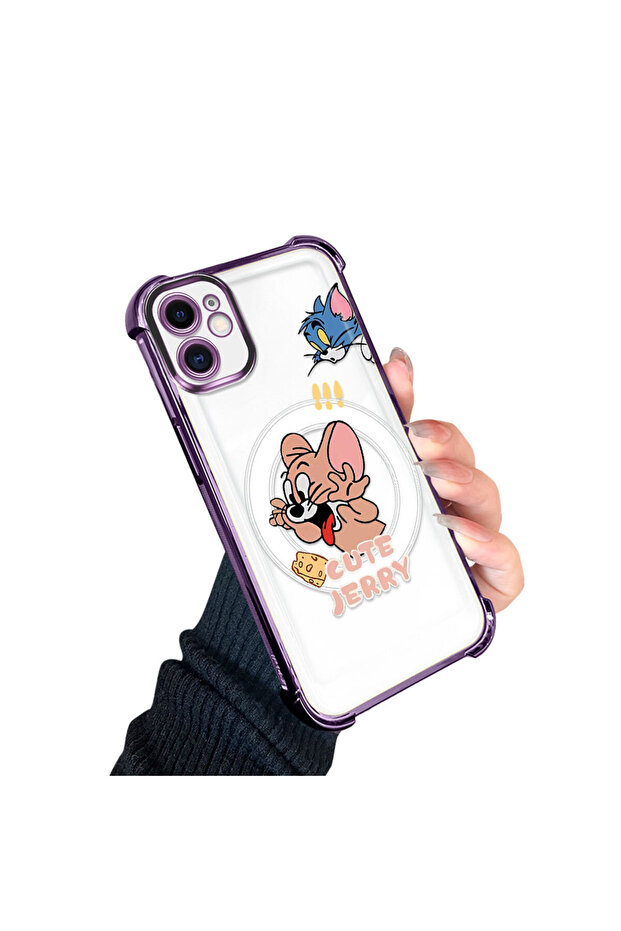 حافظة واقية من السيليكون الشفاف المتوافقة مع هاتف iPhone 11 توم وجيري - 3